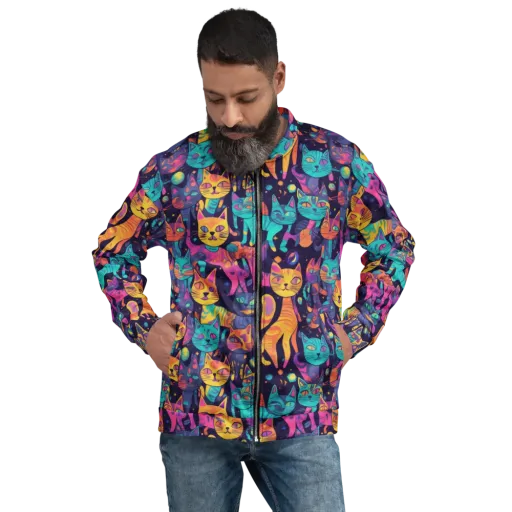 Astrocat Carnival on a Bomber Jacket