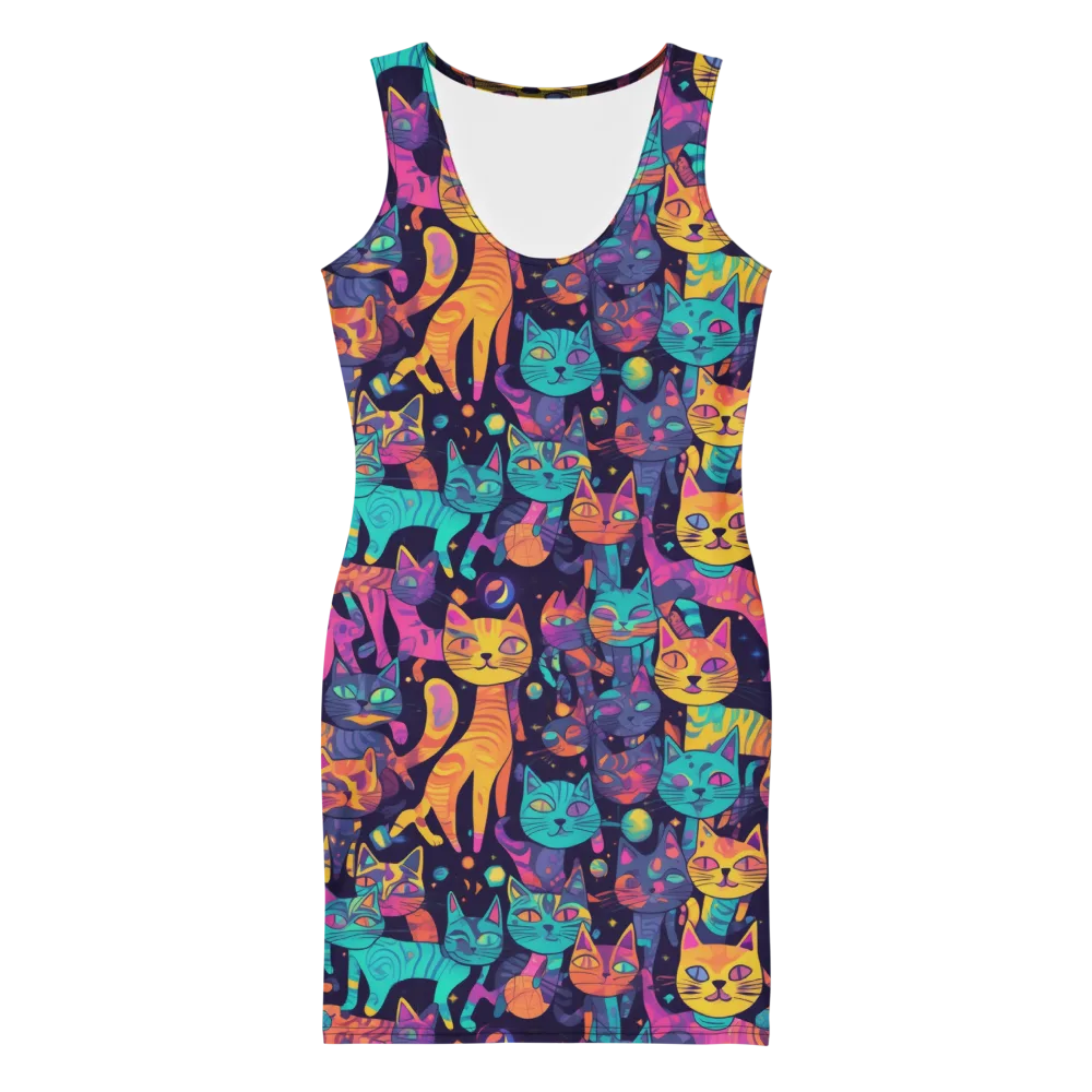 Astrocat Carnival on Bodycon Dress — Front