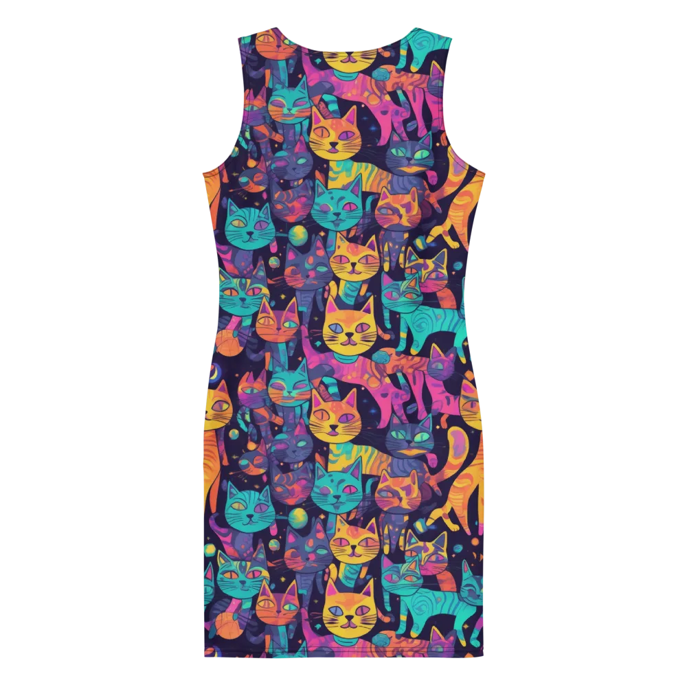 Astrocat Carnival on Bodycon Dress — Back