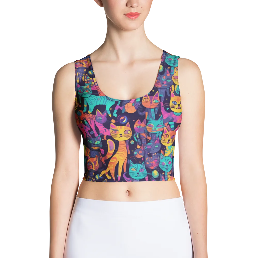 Astrocat Carnival on Crop Top — Front