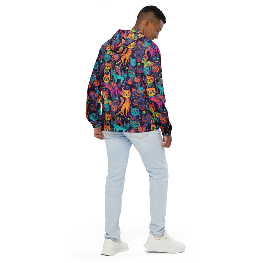 Astrocat Carnival on Men's Windbreaker — Back