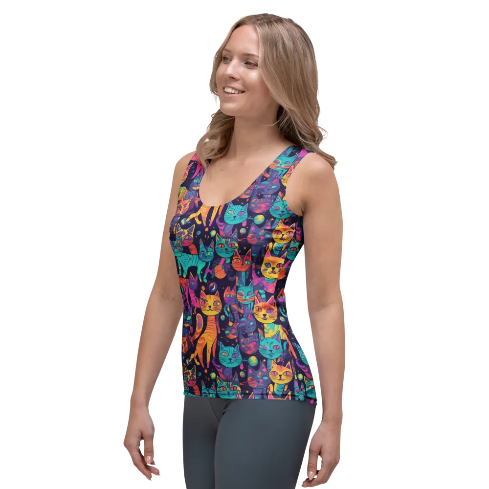 Astrocat Carnival on Women's Tank Top — Left Front