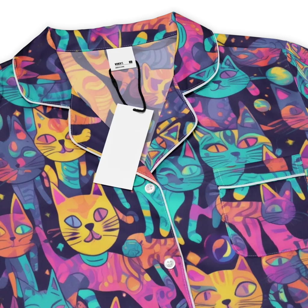 Astrocat Carnival on Women's Short Sleeve Pajama Top — Product details