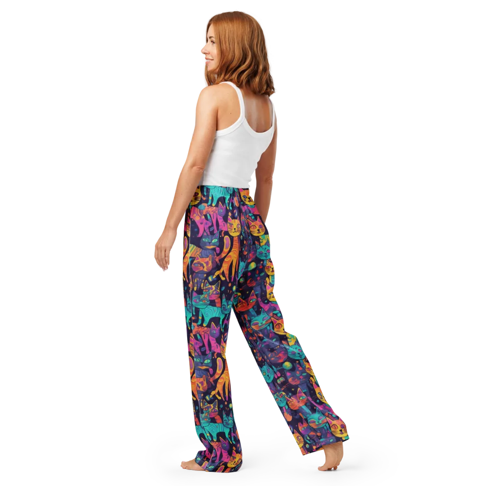 Astrocat Carnival on Women's Pajama Pants — Back