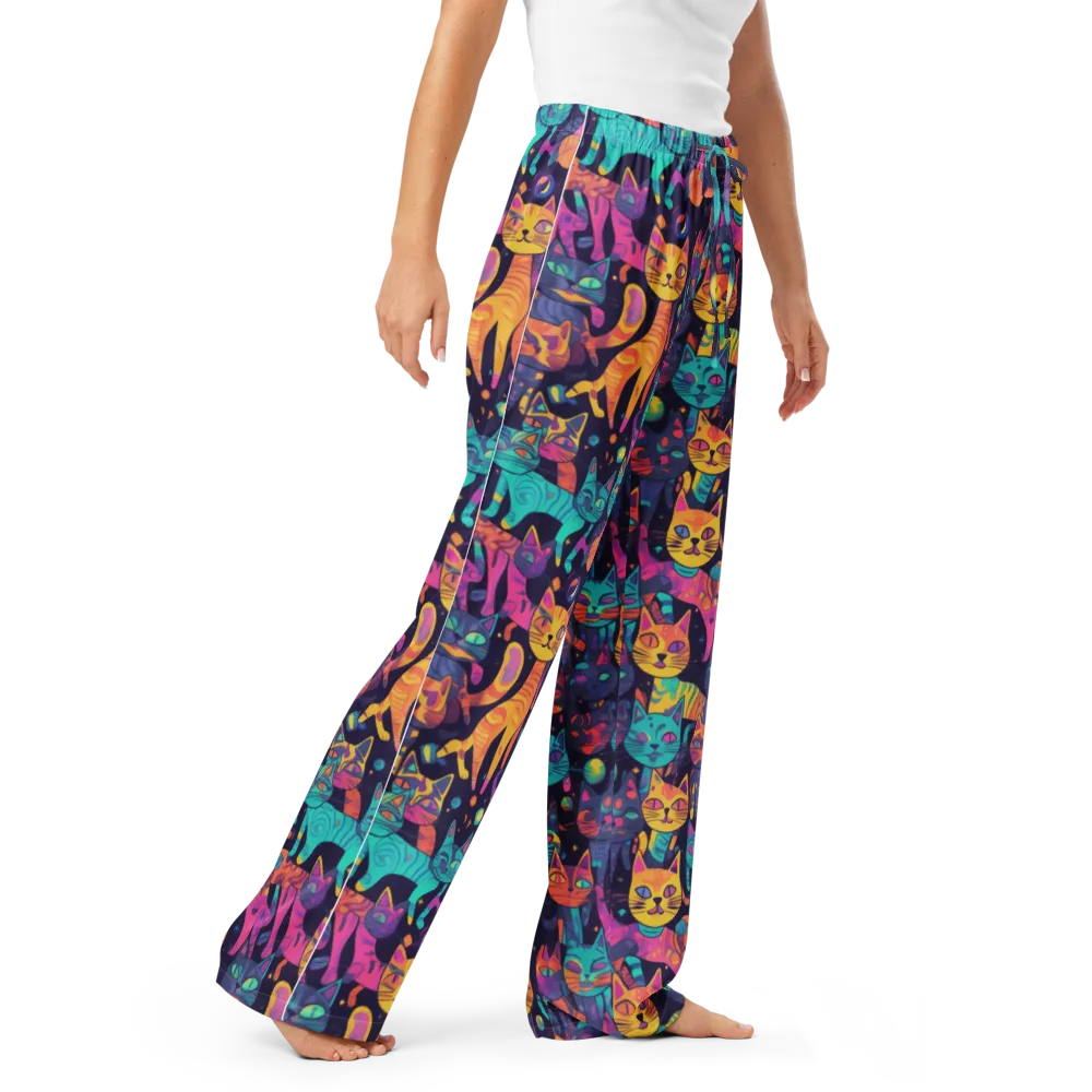 Astrocat Carnival on Women's Pajama Pants — Right Front
