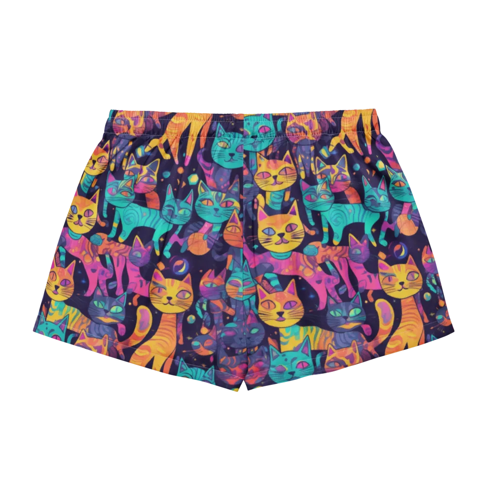 Astrocat Carnival on Women's Pajama Shorts — Back