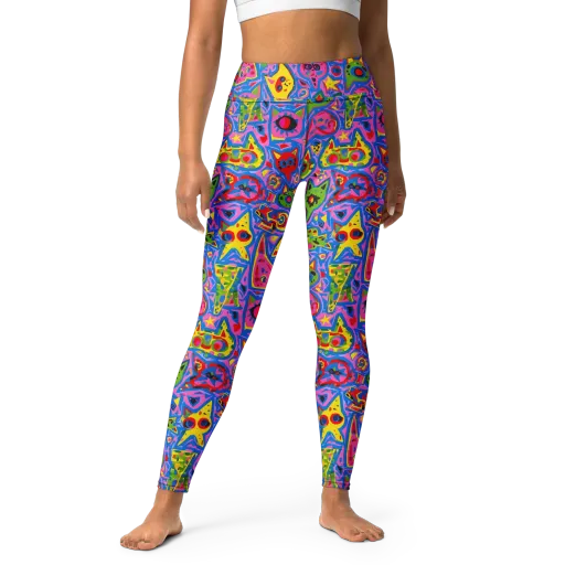 Electric Whiskers on a Yoga Leggings