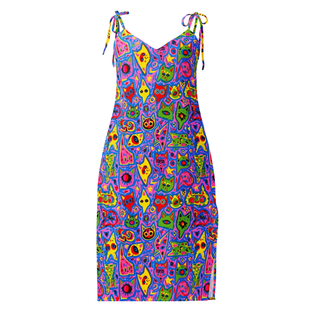 Electric Whiskers on Slip Dress — Front