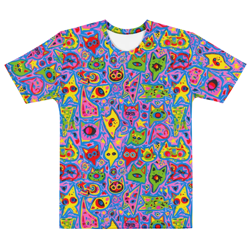 Electric Whiskers on Men's Cotton Crew Neck T-Shirt — Front