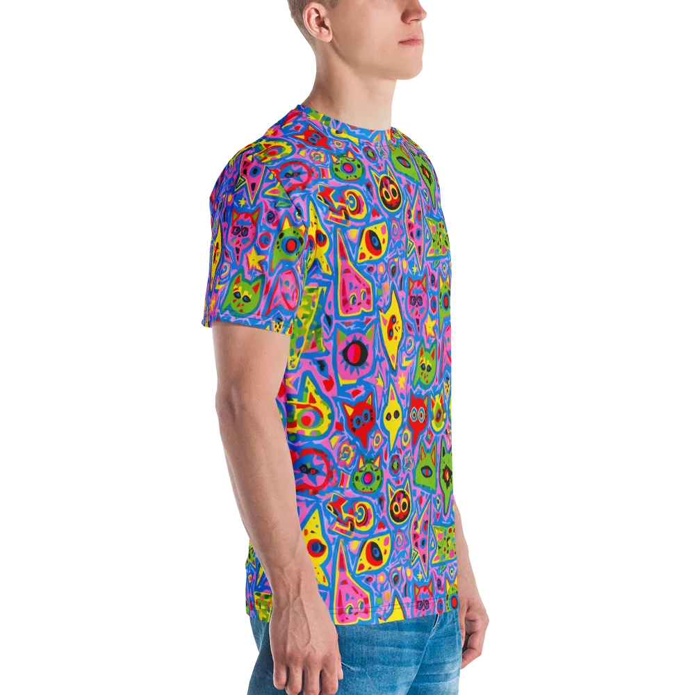 Electric Whiskers on Men's Crew Neck T-Shirt — Right