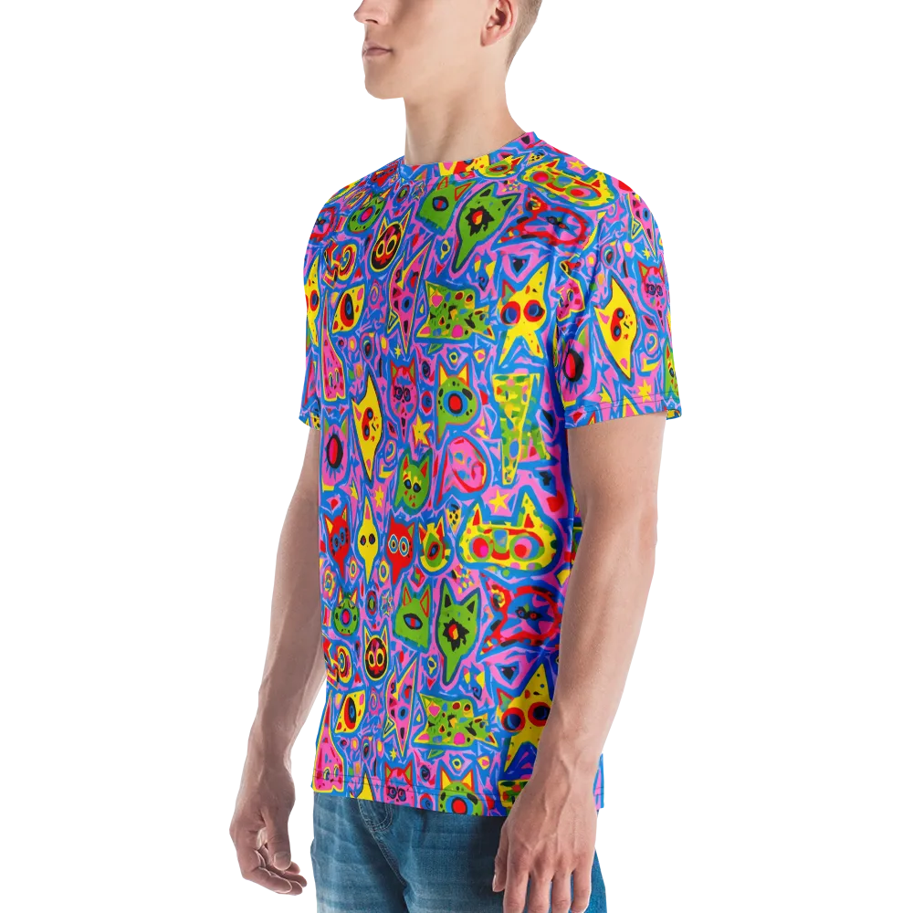 Electric Whiskers on Men's Crew Neck T-Shirt — Left