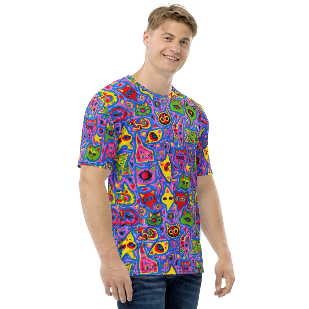 Electric Whiskers on Men's Crew Neck T-Shirt — Right