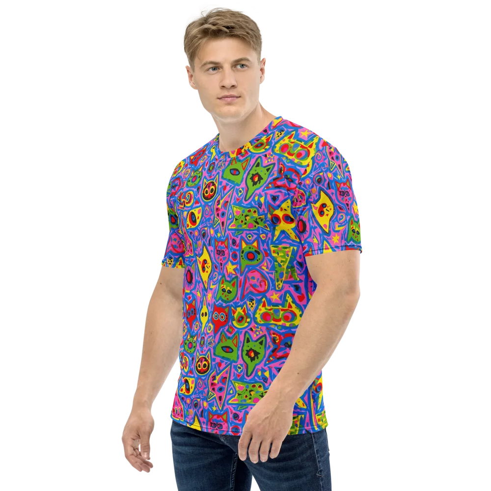 Electric Whiskers on Men's Crew Neck T-Shirt — Left