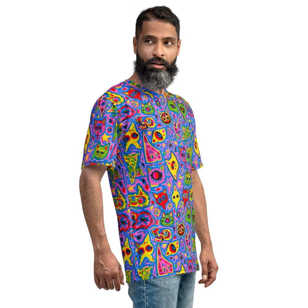 Electric Whiskers on Men's Crew Neck T-Shirt — Right
