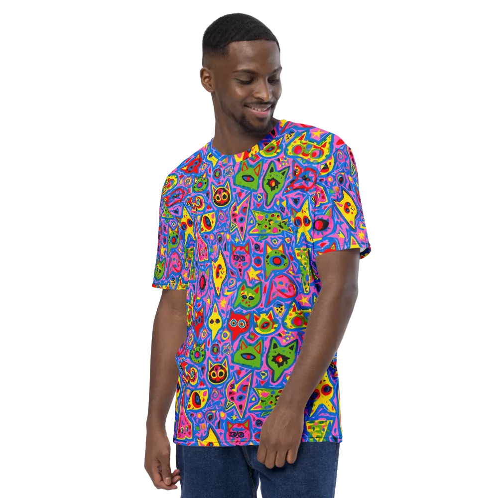 Electric Whiskers on Men's Crew Neck T-Shirt — Left