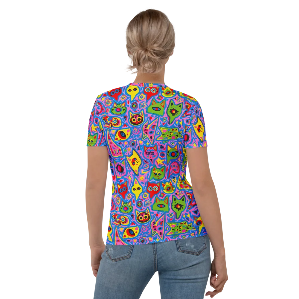 Electric Whiskers on Women's Crew Neck T-Shirt — Back