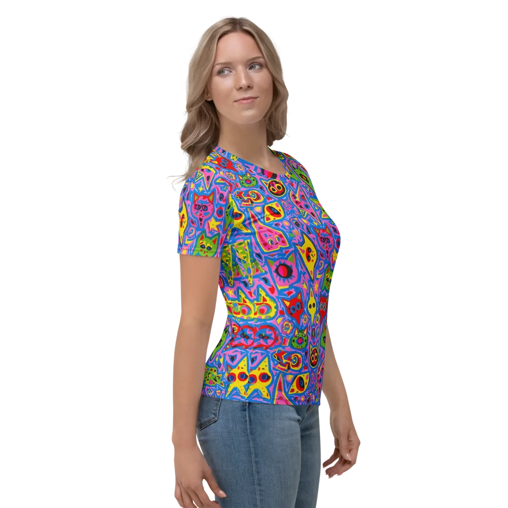 Electric Whiskers on Women's Crew Neck T-Shirt — Right