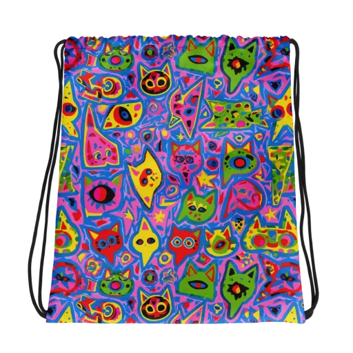 Electric Whiskers on a Drawstring Bag