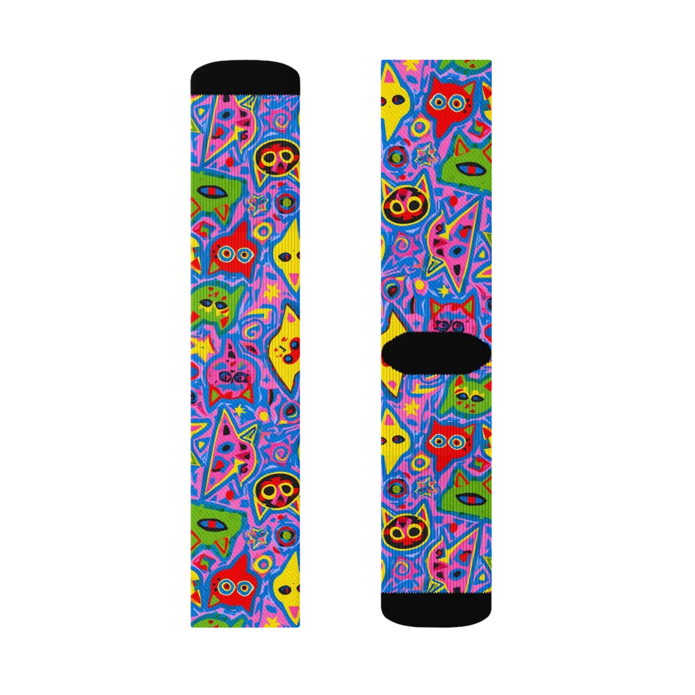 Electric Whiskers on Socks — Right Sock