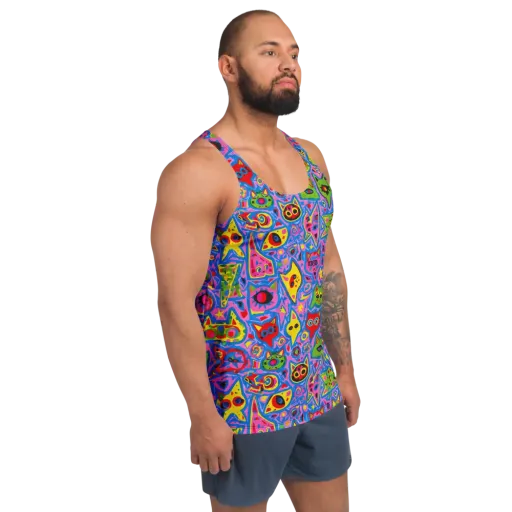 Electric Whiskers on a Men's Tank Top