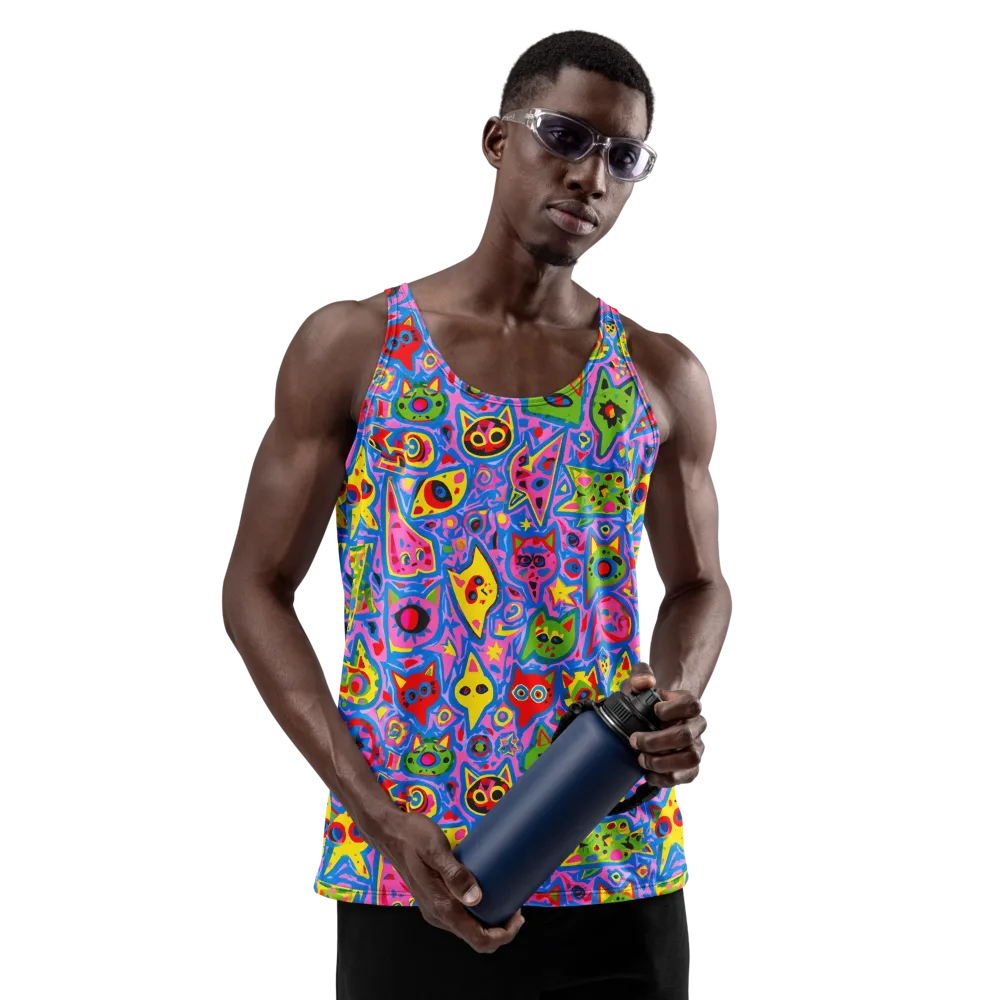 Electric Whiskers on Men's Tank Top — Front