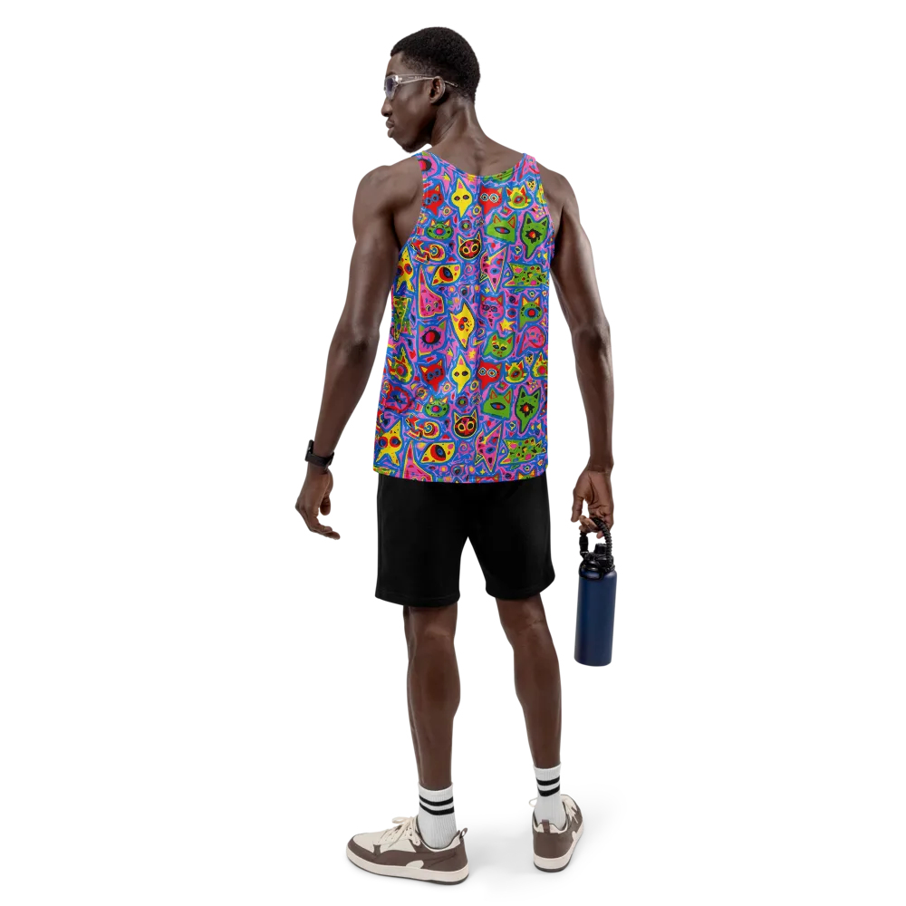Electric Whiskers on Men's Tank Top — Back