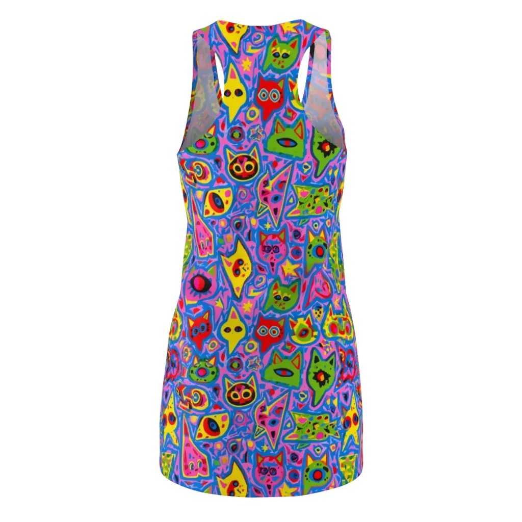 Electric Whiskers on Racerback Dress — Back