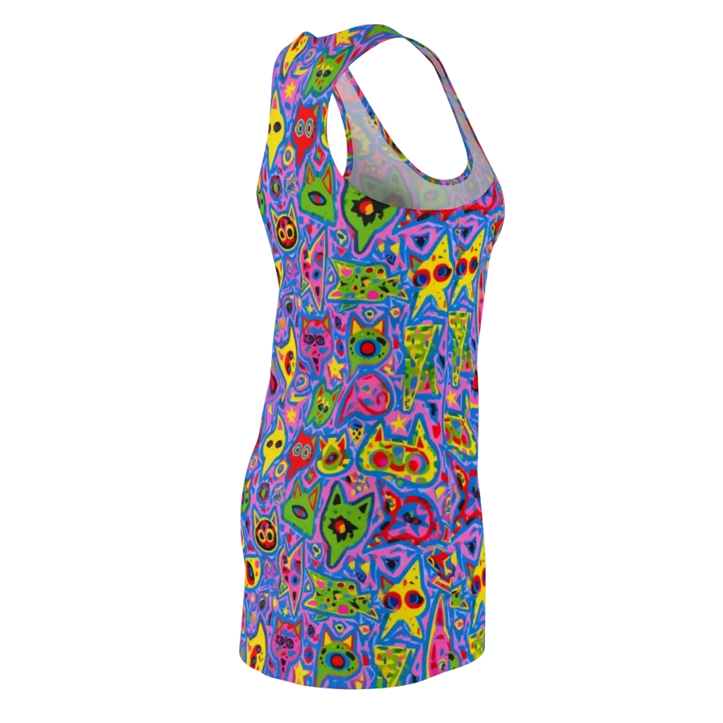 Electric Whiskers on Racerback Dress — Back Side