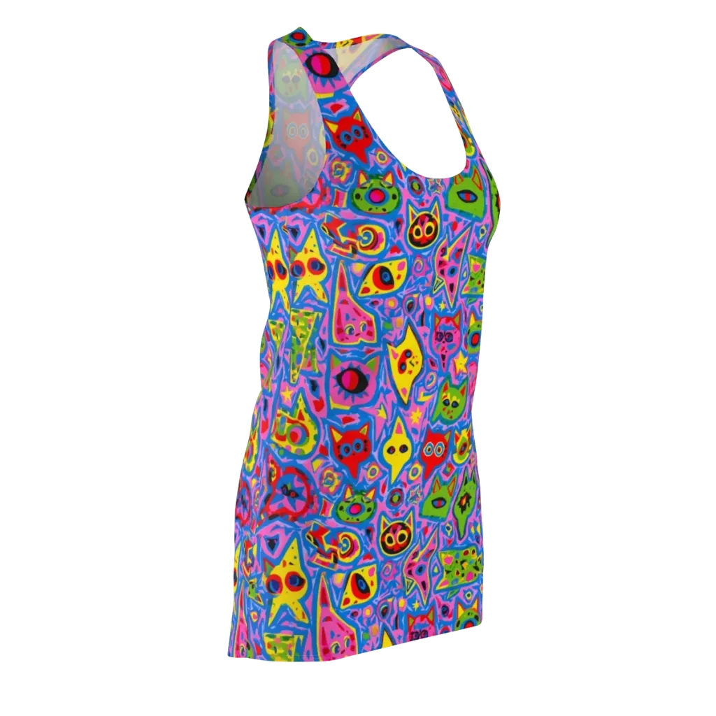 Electric Whiskers on Racerback Dress — Front Side