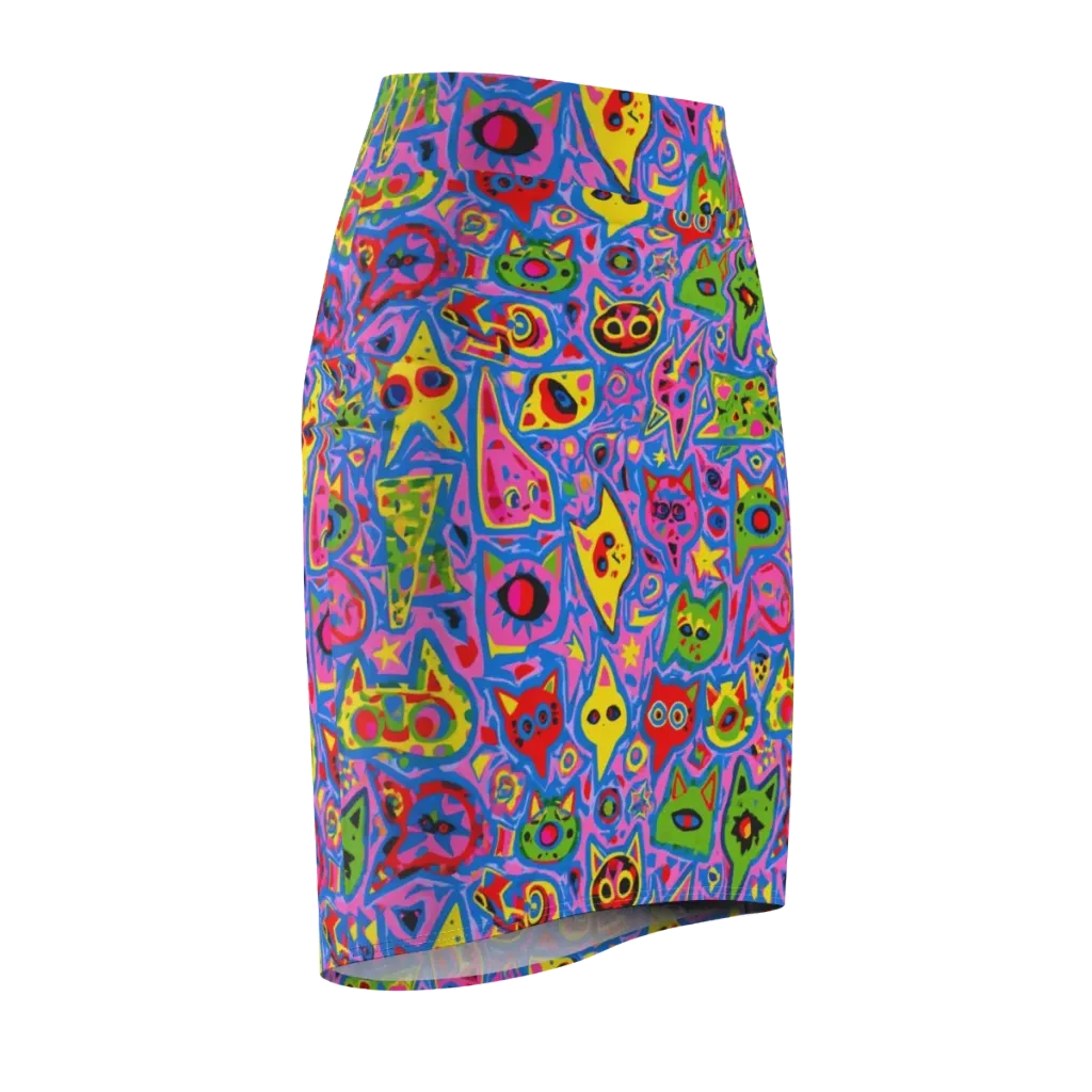 Electric Whiskers on Pencil Skirt — Front Side