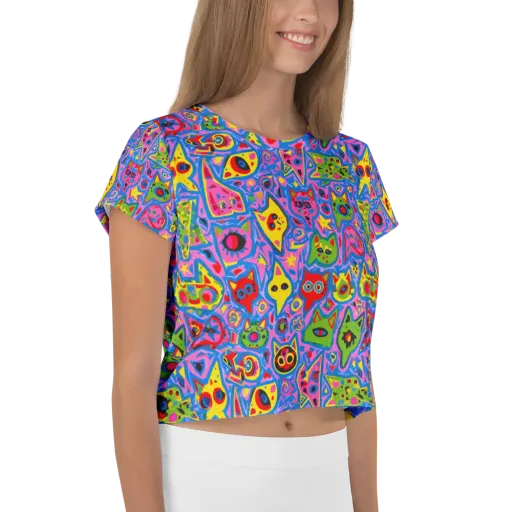 Electric Whiskers on a Crop Tee
