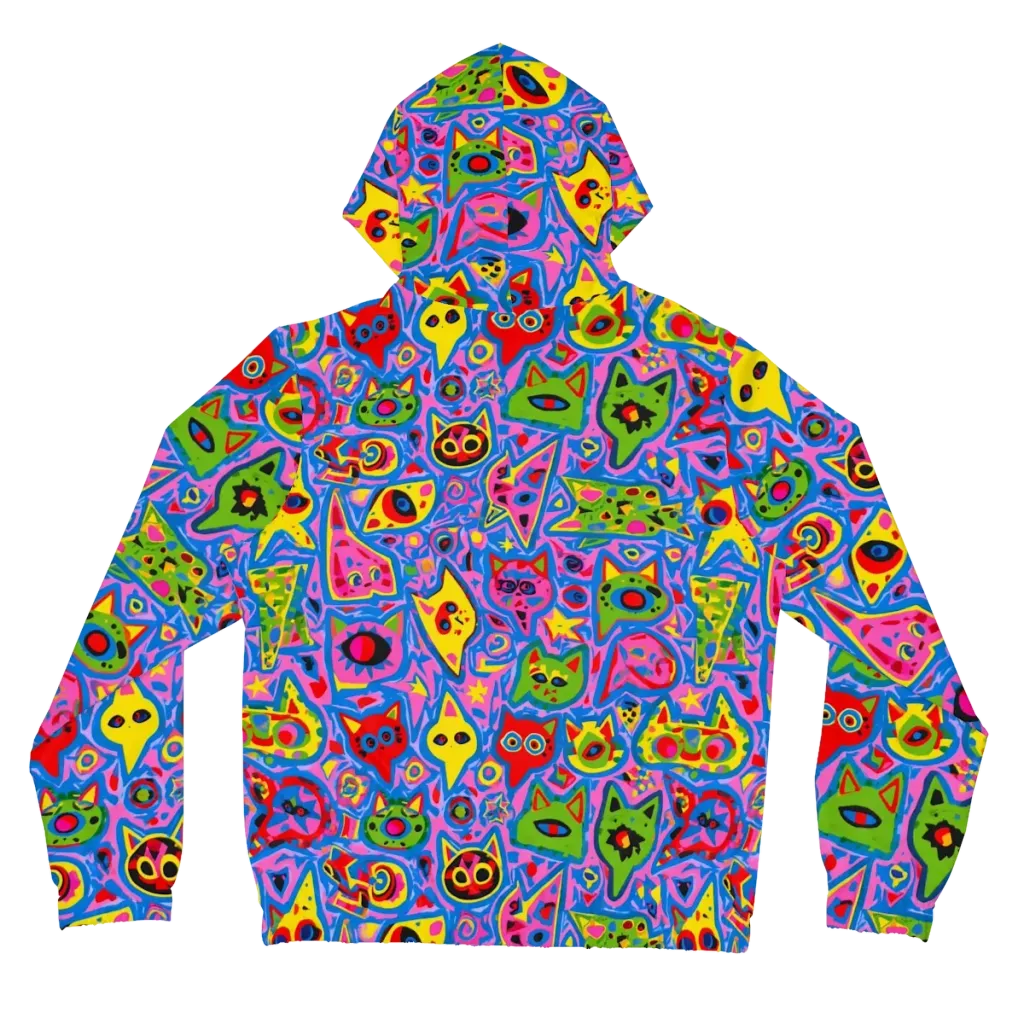 Electric Whiskers on Women's Full-Zip Hoodie — Back