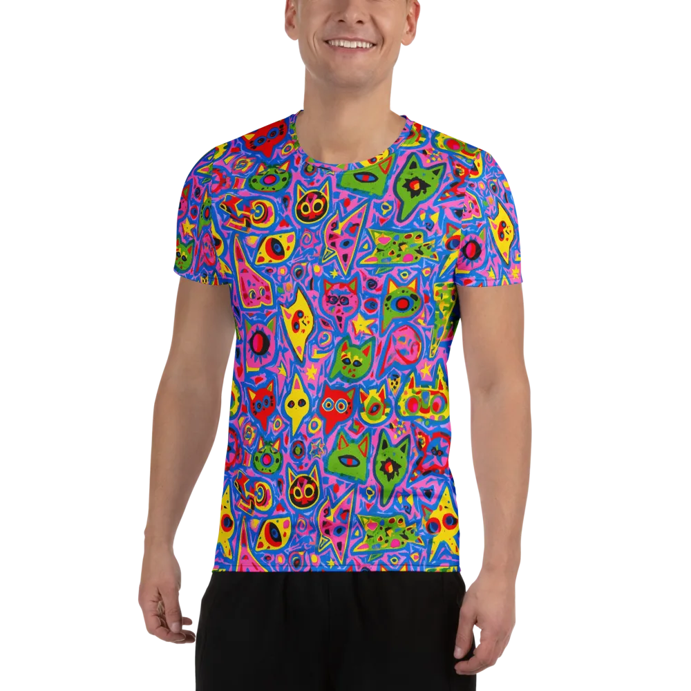 Electric Whiskers on Men's Athletic T-Shirt — Front