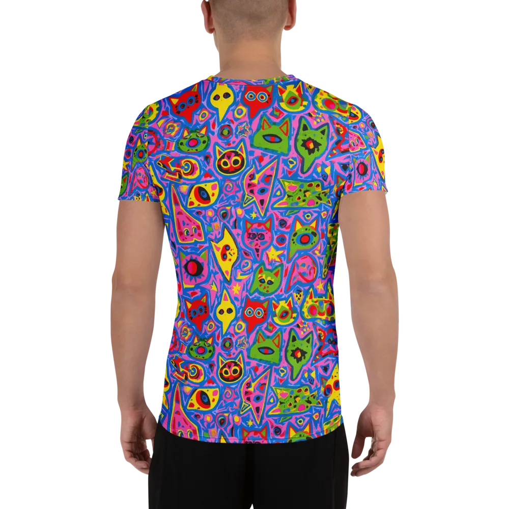 Electric Whiskers on Men's Athletic T-Shirt — Back