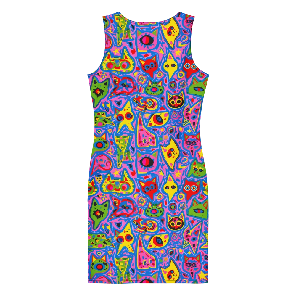 Electric Whiskers on Bodycon Dress — Back