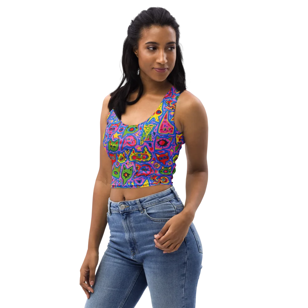 Electric Whiskers on Crop Top — Left Front
