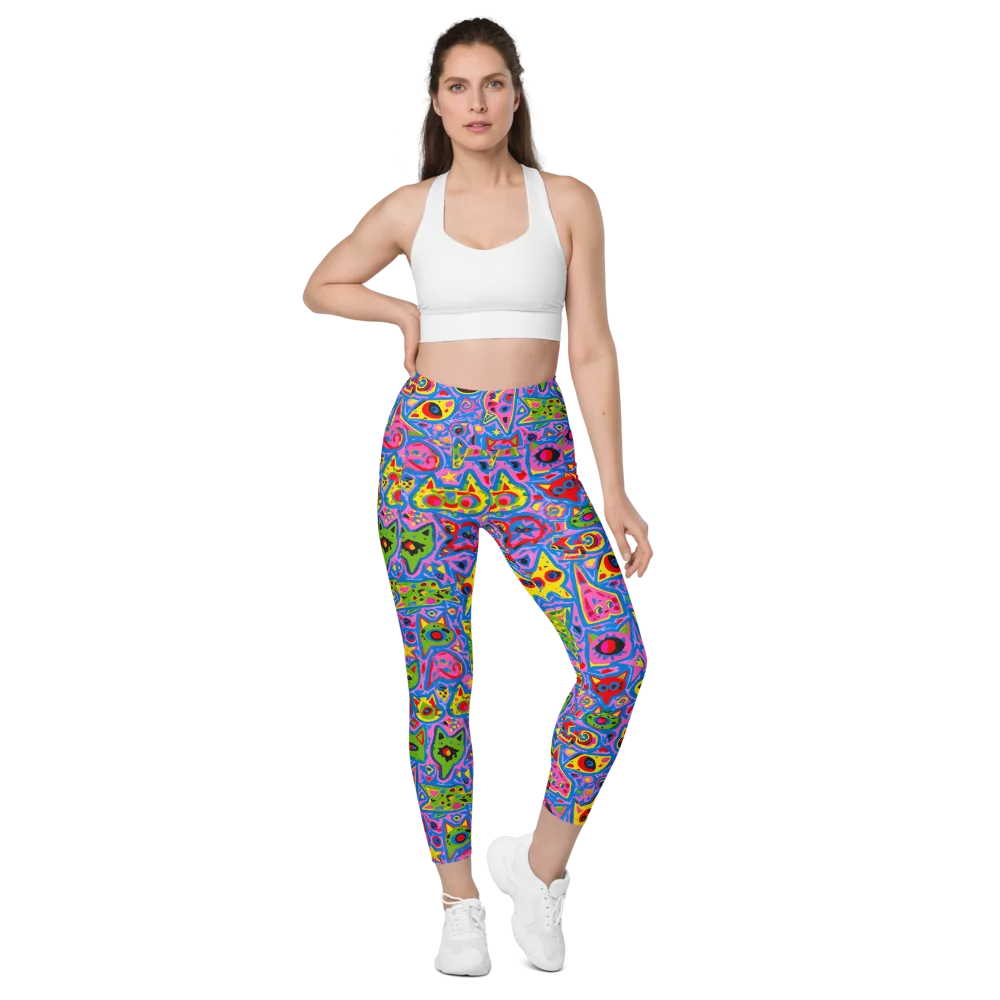Electric Whiskers on Leggings with Pockets — Front