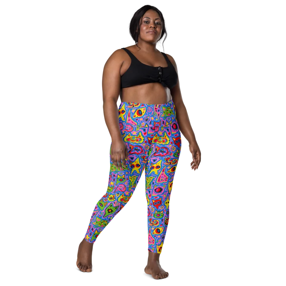 Electric Whiskers on Leggings with Pockets — Front