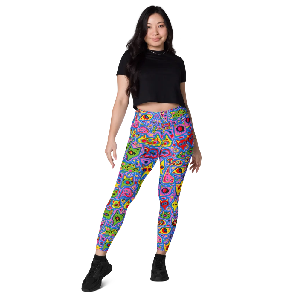 Electric Whiskers on Leggings with Pockets — Front