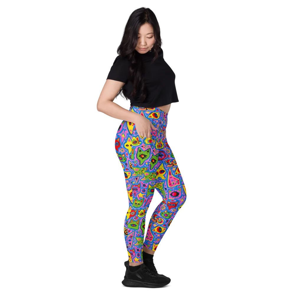 Electric Whiskers on Leggings with Pockets — Right