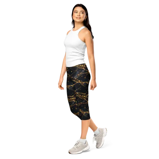 Midnight Fulgurite on a Capri Leggings