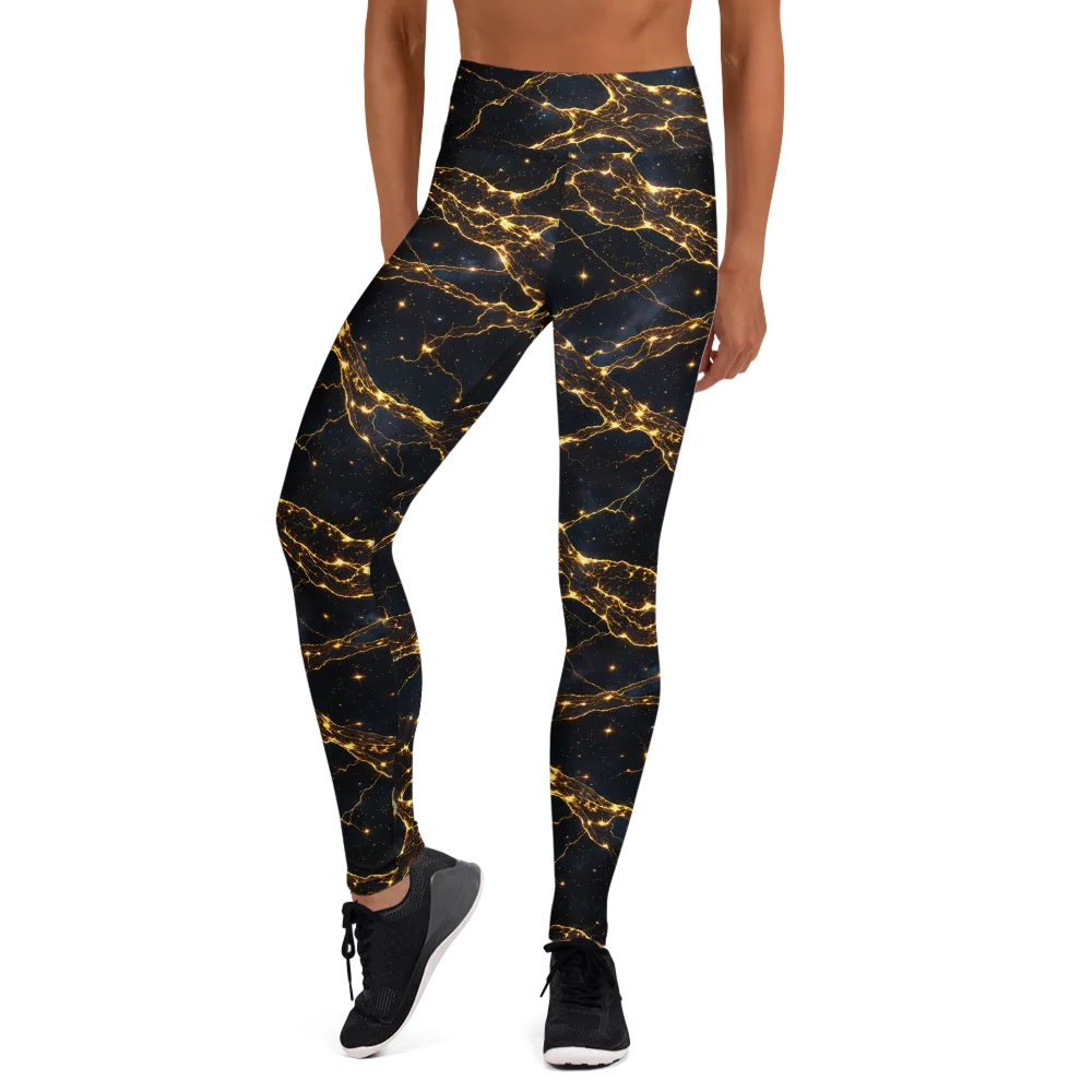 Midnight Fulgurite on Yoga Leggings — Front