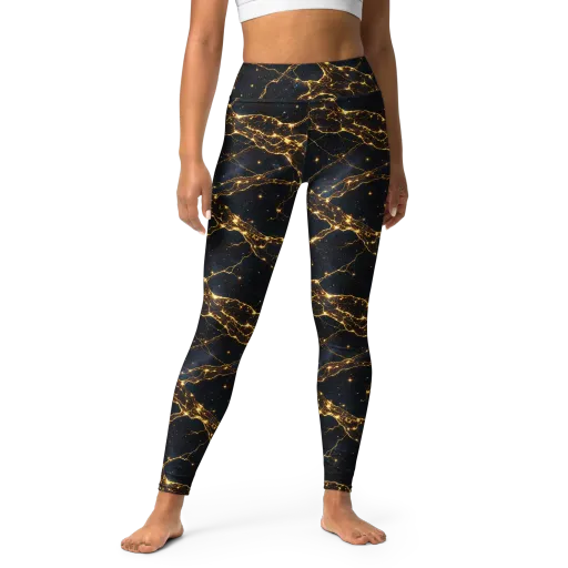 Midnight Fulgurite on a Yoga Leggings