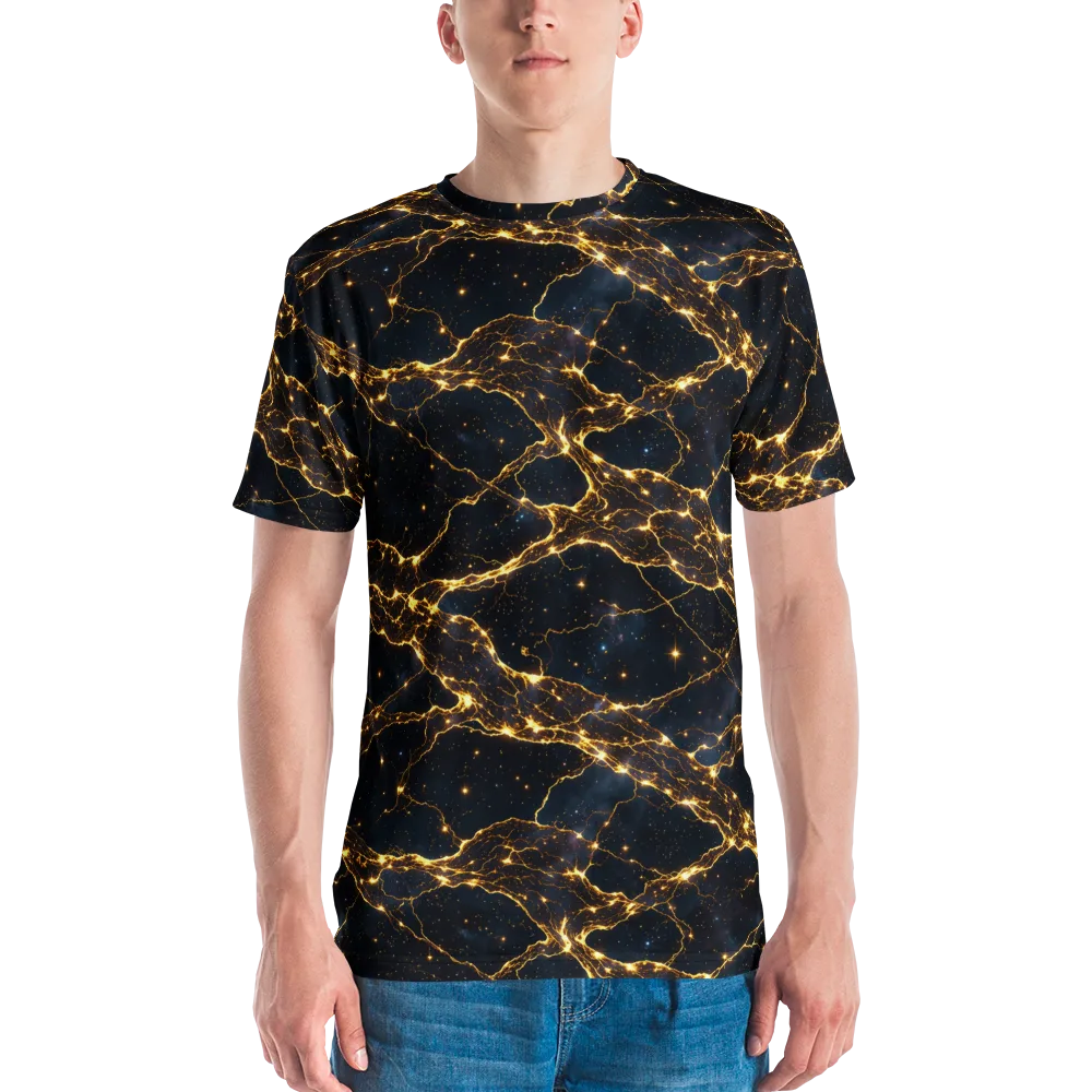 Midnight Fulgurite on Men's Crew Neck T-Shirt — Front