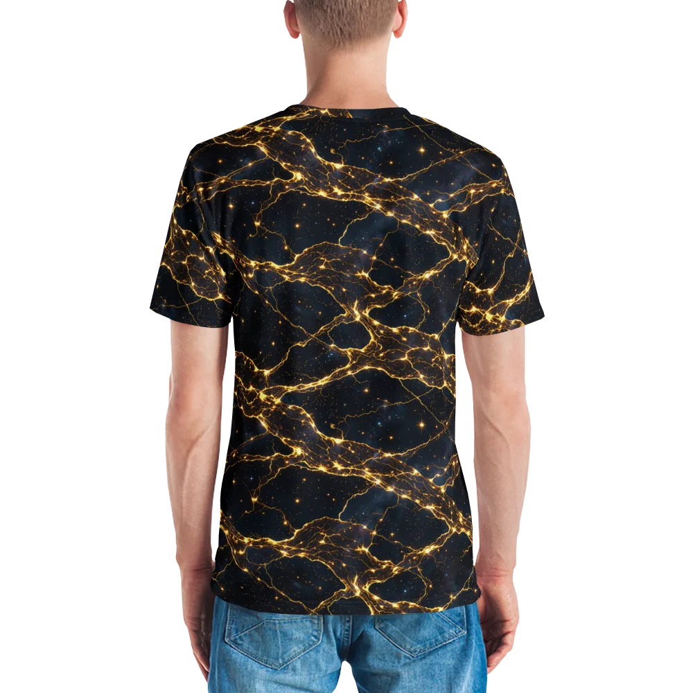 Midnight Fulgurite on Men's Crew Neck T-Shirt — Back