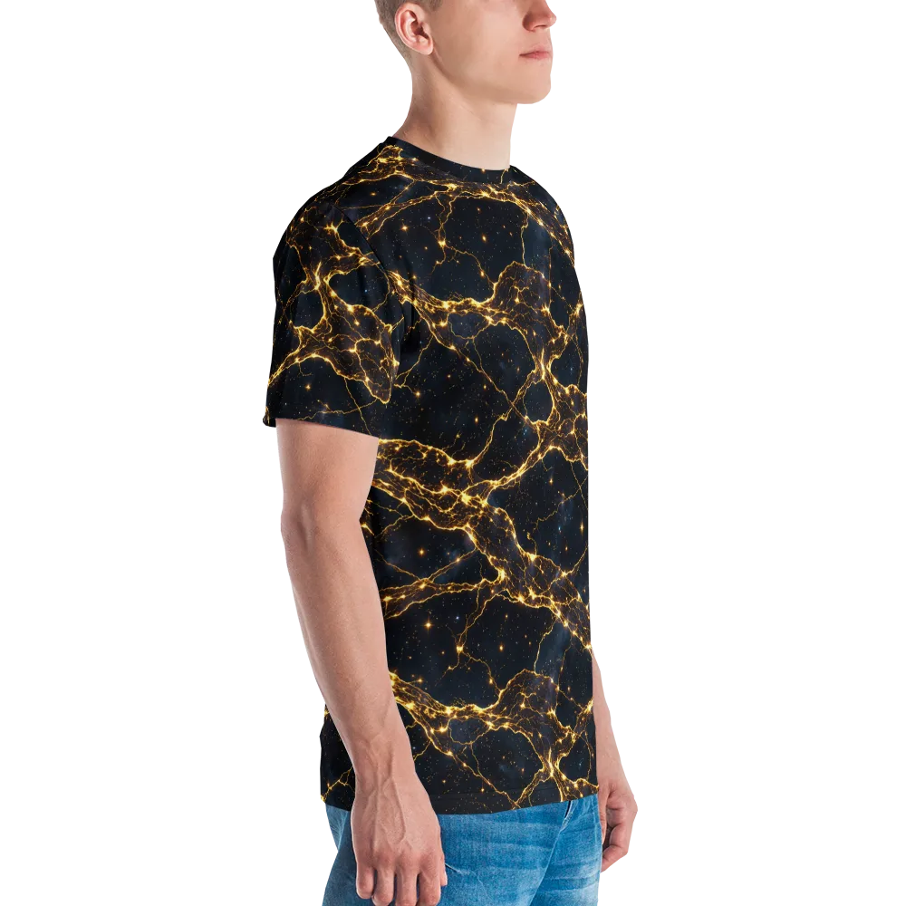 Midnight Fulgurite on Men's Crew Neck T-Shirt — Right