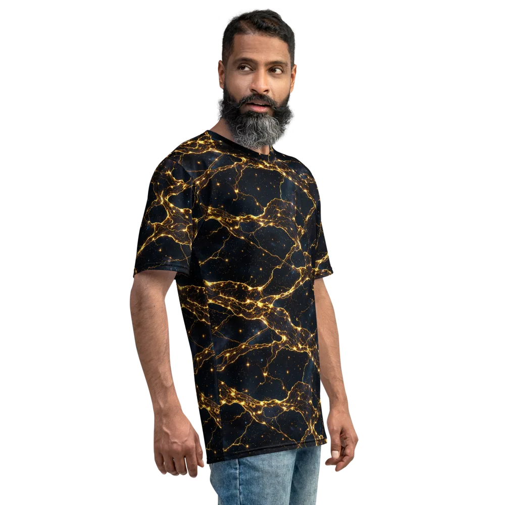 Midnight Fulgurite on Men's Crew Neck T-Shirt — Right