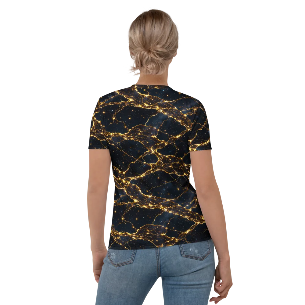 Midnight Fulgurite on Women's Crew Neck T-Shirt — Back