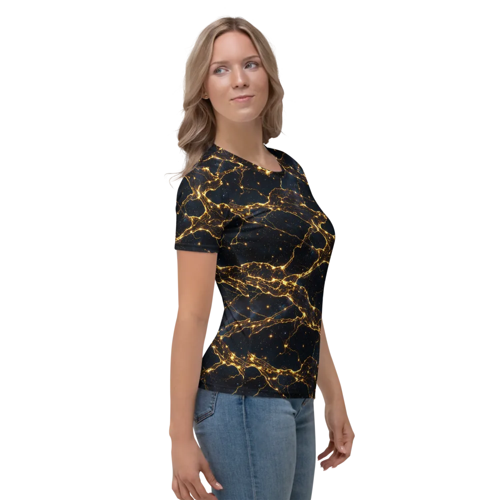 Midnight Fulgurite on Women's Crew Neck T-Shirt — Right