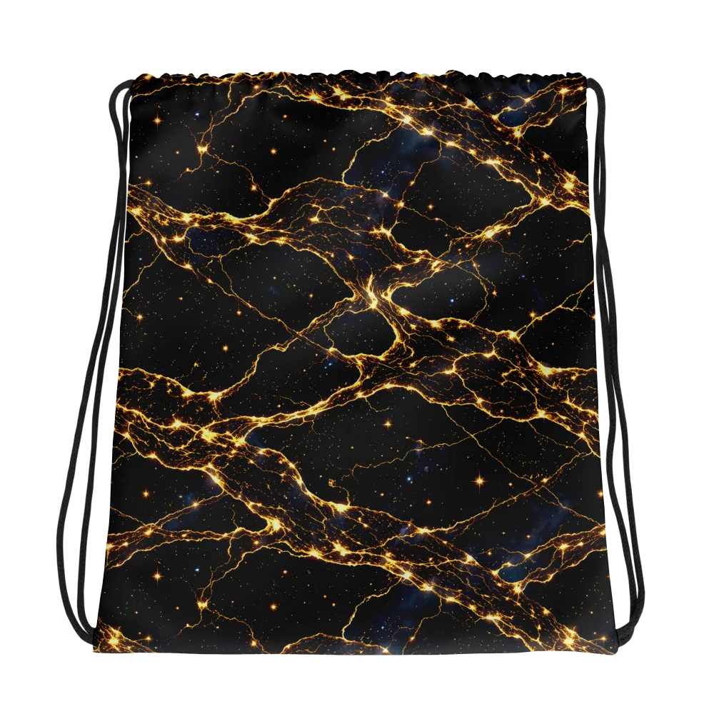 Midnight Fulgurite on Drawstring Bag — Photo